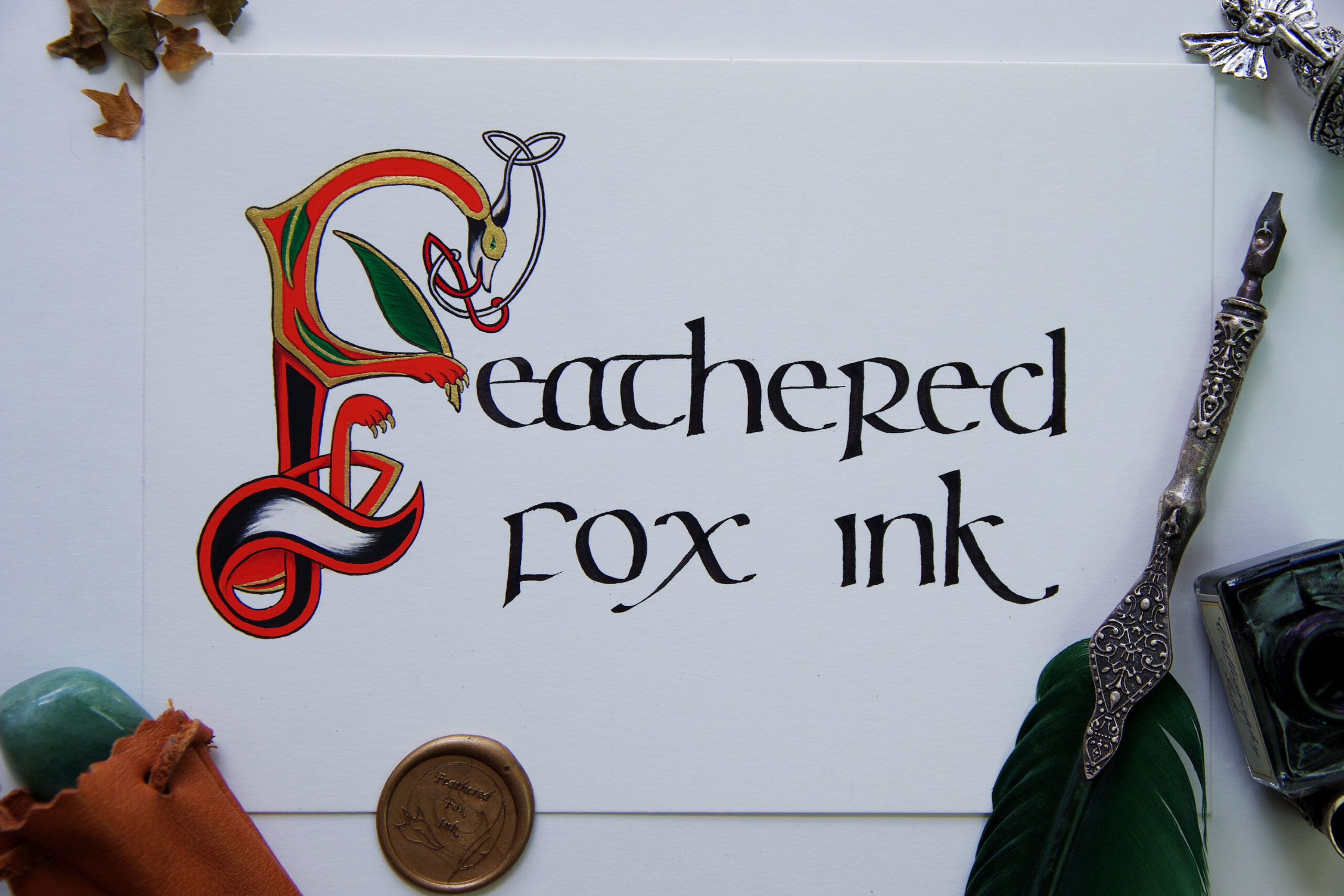 Feathered fox ink